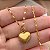 COLAR CORRENTE MINI ELOS DELICADOS CORAÇÃO BOLEADO DOURADO AÇO 316L⭐️ - Imagem 2