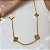 COLAR TREVOS DIFERENTES DOURADO AÇO 316L⭐️ - Imagem 1