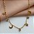 COLAR CORRENTE MINI BOLINHAS PINGENTES LUA E ESTRELAS DOURADO AÇO 316L⭐️ - Imagem 2