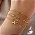 PULSEIRA KIT CORRENTE, BORBOLETA E CORRENTE BOLINHAS DOURADO AÇO 316L⭐️ - Imagem 1