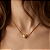COLAR CORRENTE VENEZIANA PINGENTE CORAÇÃO BOLEADO CLÁSSICO LISO DOURADO AÇO 316L⭐️ - Imagem 1