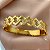 PULSEIRA / BRACELETE DESENHO ENTRELAÇADO DOURADO AÇO 316L⭐️ - Imagem 4
