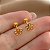 BRINCO FLORZINHA DELICADA TARRAXA BABY FOLHEADO A OURO 18K⭐ - Imagem 3