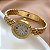 PULSEIRA / BRACELETE RELÓGIO MINI FORMATOS ORGÂNICOS DOURADO AÇO 316L⭐️ - Imagem 3