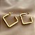 BRINCO ARGOLA QUADRADA 3 FIOS DOURADO AÇO 316L⭐️ - Imagem 3