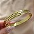 PULSEIRA / BRACELETE BAMBU DESENHADO DOURADO AÇO 316L⭐️ - Imagem 2