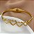 PULSEIRA / BRACELETE FILEIRA CORAÇÕES VAZADOS DOURADO AÇO 316L⭐️ - Imagem 2