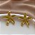 BRINCO ESTRELA DO MAR BORDA FRANZIDA DOURADO AÇO 316L⭐️ - Imagem 1