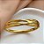 PULSEIRA / BRACELETE FIOS CRUZADOS DOURADO AÇO 316L⭐️ - Imagem 3