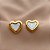 BRINCO CORAÇÃO MADREPÉROLA DOURADO AÇO 316L⭐️ - Imagem 1