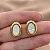 BRINCO OVAL MADREPÉROLA DOURADO AÇO 316L⭐️ - Imagem 1
