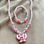 KIT DE COLAR E PULSEIRA DE MIÇANGAS STITCH BIJU - Imagem 2