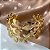 PULSEIRA/BRACELETE LARGO FLORES DOURADO AÇO 316L⭐️ - Imagem 2