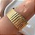 PULSEIRA/BRACELETE LARGO RISCAS DOURADO AÇO 316L⭐️ - Imagem 1