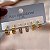 BRINCO KIT ARGOLINHAS AMENDOADAS LISAS E CRAVEJADA DOURADO AÇO 316L⭐️ - Imagem 2