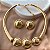 COLAR E BRINCO KIT CHOKER 3 ESFERAS BIJU - Imagem 1