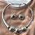 COLAR E BRINCO KIT CHOKER 3 ESFERAS BIJU - Imagem 2
