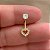 PIERCING UMBIGO CORAÇÃO VAZADO E BOLINHA ZIRCÔNIA 10MM HASTE AÇO 316L FOLHEADO A OURO 18K SEMIJOIA PARA ATUALIZAÇÃO⭐️ - Imagem 3