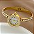 BRACELETE RELÓGIO PULSEIRA COM ZIRCÔNIAS DOURADO AÇO 316L⭐️ - Imagem 4