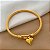 PULSEIRA/ BRACELETE FIO TORCIDO COM FECHO ANZOL E CORAÇÃO DOURADO AÇO 316L⭐️ - Imagem 3