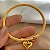 PULSEIRA/ BRACELETE FIO TORCIDO COM FECHO ANZOL E CORAÇÃO DOURADO AÇO 316L⭐️ - Imagem 2
