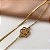 PULSEIRA CORRENTE DUPLA FITA FINA E FLOR ROSA LISA DOURADO AÇO 316L⭐️ - Imagem 2