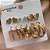 BRINCO KIT 6 PARES ARGOLAS E CORAÇÃO DOURADO AÇO 316L⭐️ - Imagem 1