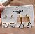 BRINCO KIT 6 PARES CORAÇÕES ESMALTADOS DOURADO AÇO 316L⭐️ - Imagem 2