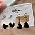 BRINCO KIT 6 PARES CORAÇÕES ESMALTADOS DOURADO AÇO 316L⭐️ - Imagem 4