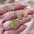 COLAR E BRINCO MEDALHA NOSSA SENHORA DOURADO AÇO 316L⭐️ - Imagem 2