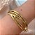 PULSEIRA/ BRACELETE FIOS ABSTRATOS DOURADO AÇO 316L⭐️ - Imagem 1