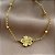 PULSEIRA DELICADA BOLINHAS PINGENTE FLORZINHA DOURADO AÇO 316L⭐️ - Imagem 3