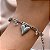 PULSEIRA CORRENTE PINGENTES CRISTAIS E CORAÇÃO LISO AÇO 316L⭐️ - Imagem 1