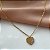COLAR CORAÇÃO METADE LISO, METADE ZIRCÔNIAS DOURADO AÇO 316L⭐️ - Imagem 1