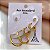 BRINCO KIT ARGOLA GOTA E PONTO DE LUZ DOURADO AÇO 316L⭐️ - Imagem 1