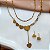 COLAR E BRINCO KIT CORAÇÃO PÊNDULO DOURADO AÇO 316L⭐️ - Imagem 3