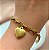 PULSEIRA CORRENTE PINGENTE CORAÇÃO LISO DOURADO AÇO 316L⭐️ - Imagem 1