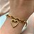 PULSEIRA CORRENTE PINGENTE CORAÇÃO VAZADO DOURADO AÇO 316L⭐️ - Imagem 1