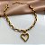 PULSEIRA CORRENTE PINGENTE CORAÇÃO VAZADO DOURADO AÇO 316L⭐️ - Imagem 2