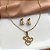 COLAR E BRINCO KIT TRIO CORAÇÕES VAZADOS DOURADO AÇO 316L⭐️ - Imagem 2