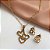 COLAR E BRINCO KIT TRIO CORAÇÕES VAZADOS DOURADO AÇO 316L⭐️ - Imagem 1