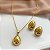 COLAR E BRINCO KIT GOTA LISA DOURADO AÇO 316L⭐️ - Imagem 3