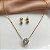 COLAR E BRINCO KIT PONTO DE LUZ ZIRCÔNIA DOURADO AÇO 316L⭐️ - Imagem 3