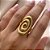 ANEL REGULÁVEL OVAL FIO ESPIRAL DOURADO AÇO 316L⭐️ - Imagem 1