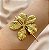 BRACELETE REGULÁVEL FLOR TEXTURIZADA DOURADO AÇO 316L⭐️ - Imagem 1