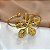 BRACELETE REGULÁVEL FLOR TEXTURIZADA DOURADO AÇO 316L⭐️ - Imagem 3