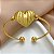 BRACELETE REGULÁVEL CORAÇÃO RISCADA DOURADO AÇO 316L⭐️ - Imagem 2