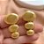 BRINCO 3 ESFERAS OVAIS DOURADO AÇO 316L⭐️ - Imagem 2