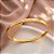 PULSEIRA/ BRACELETE FIO ACHATADO LISO GROSSO DOURADO AÇO 316L⭐️ - Imagem 1