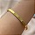 PULSEIRA/ BRACELETE FIO ACHATADO LISO GROSSO DOURADO AÇO 316L⭐️ - Imagem 1
